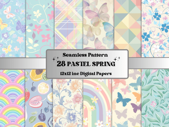 Download Seamless Pastel Spring Pattern Paper - Spring pattern Collection