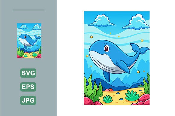 Download Fishes Whale Cute Water Landscape Backgr - Fishes Collection