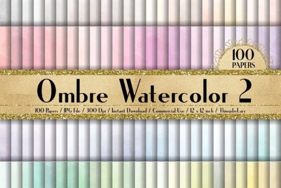 Download Ombre Watercolor Texture Papers - Watercolor texture Collection