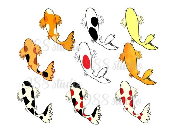 Download Koi Fish Png Fishes Clip Art Bundle - Fishes Collection