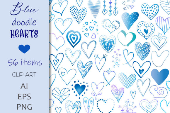 Download Simple Doodle Hearts Collection - Doodle Collection