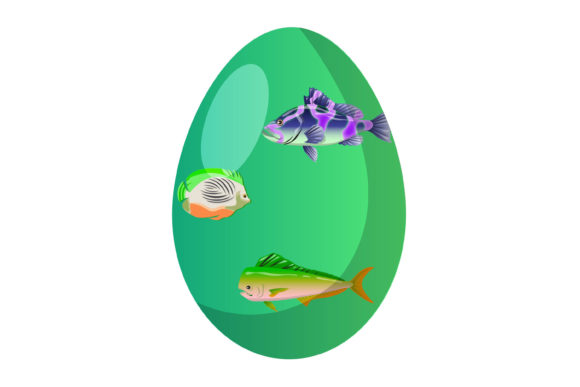 Download Three Fishes Pattern Easter Egg - Fishes Collection