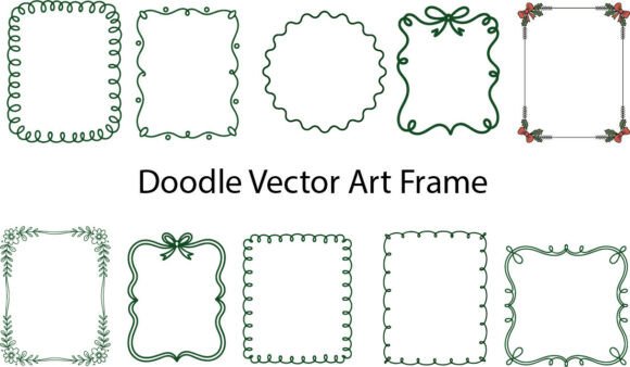 Download Hand-Drawn Doodle Vector Art Frames EPS. - Doodle Collection