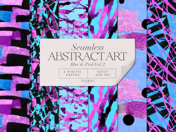 Download Blue and Pink Paper Pack Abstract Art - Blue and pink Collection