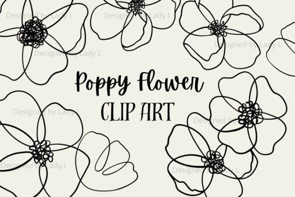 Download Poppy Line Art Spring, Flower Clip Art - Premium Resources