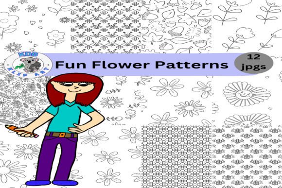 Download Floral Lineart Patterns Black and White - Premium Resources
