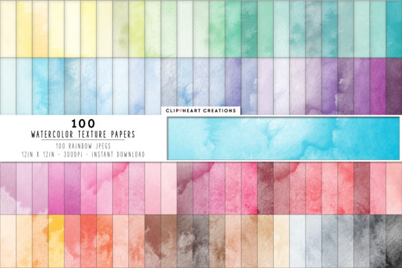 Download 100 Watercolor Texture Digital Papers - Watercolor texture Collection