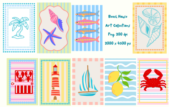Download Beach House Art Collections Clipart - Beach house art Collection