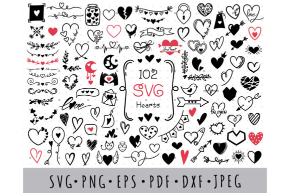 Download Hearts SVG Bundle, Valentine Day Doodle - Doodle Collection