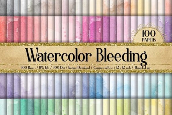 Download Bleeding Watercolor Texture Papers - Watercolor texture Collection