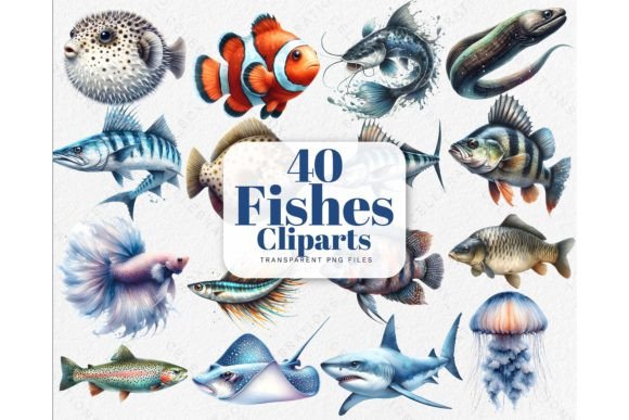 Download Watercolor Fishes PNG Clipart - Fishes Collection